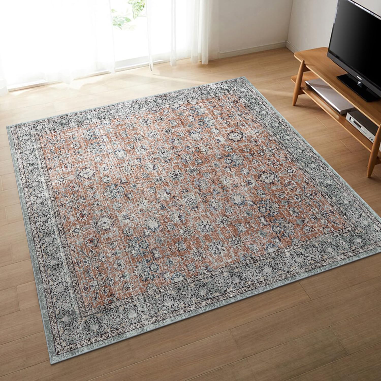 Amazon | HAOCOO カーペット ラグ 2畳 洗える 185×185cm 正方形 ホット